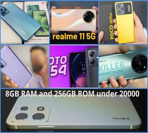 7 Best Phones with 8GB RAM and 256GB ROM under 20000 in India