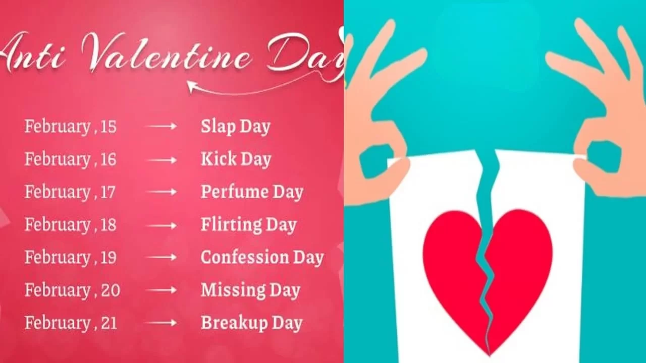 Anti-Valentine's Week 2024 List, Everything Slap Day to Break up Day