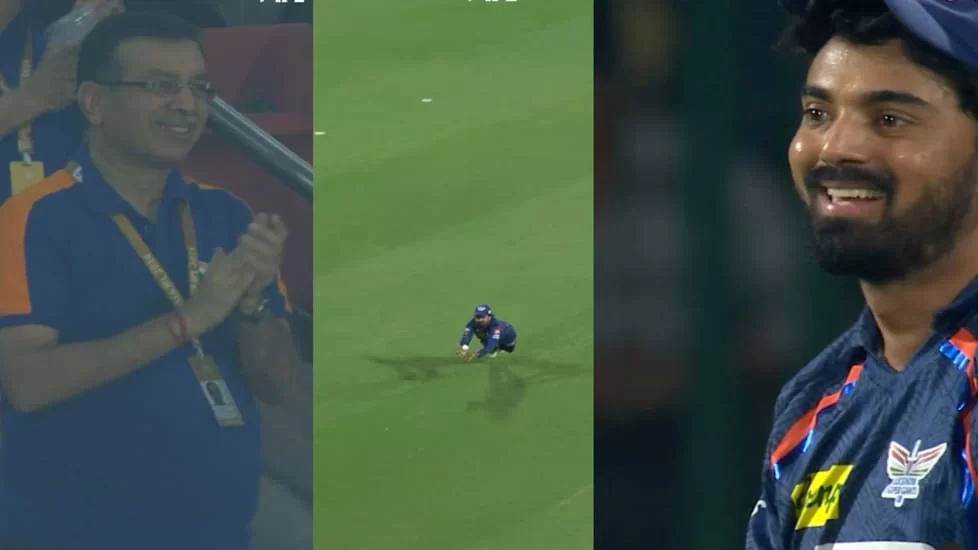 Video: Sanjeev Goenka gave Standing aviation to KL Rahul for a Brilliant Catch